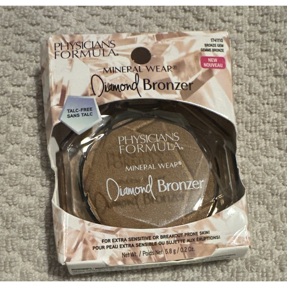 Physicians Formula Mineral Wear Diamond Bronzer Shade Bronze Gem NIB